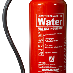 Commander 6ltr Water Pre-filled Low Freeze Additive Fire Extinguisher